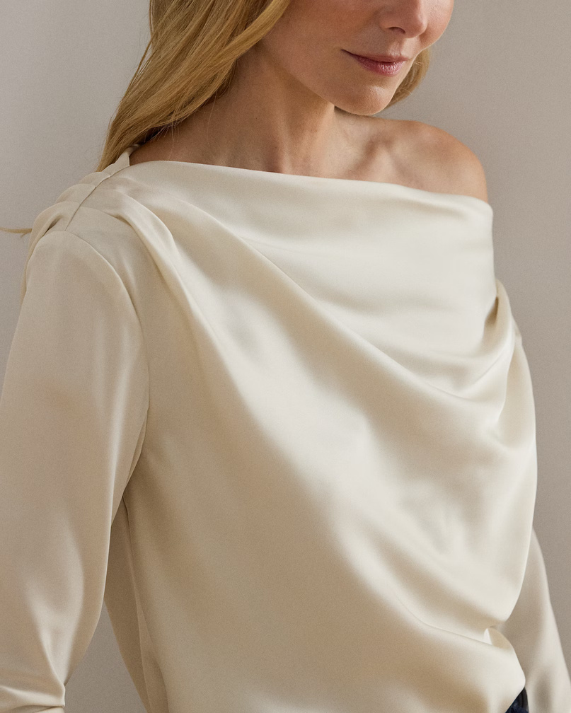 Γυναικεία Μακρυμάνικη Μπλούζα Κρεμ Ralph Lauren 200P03566003-Natural