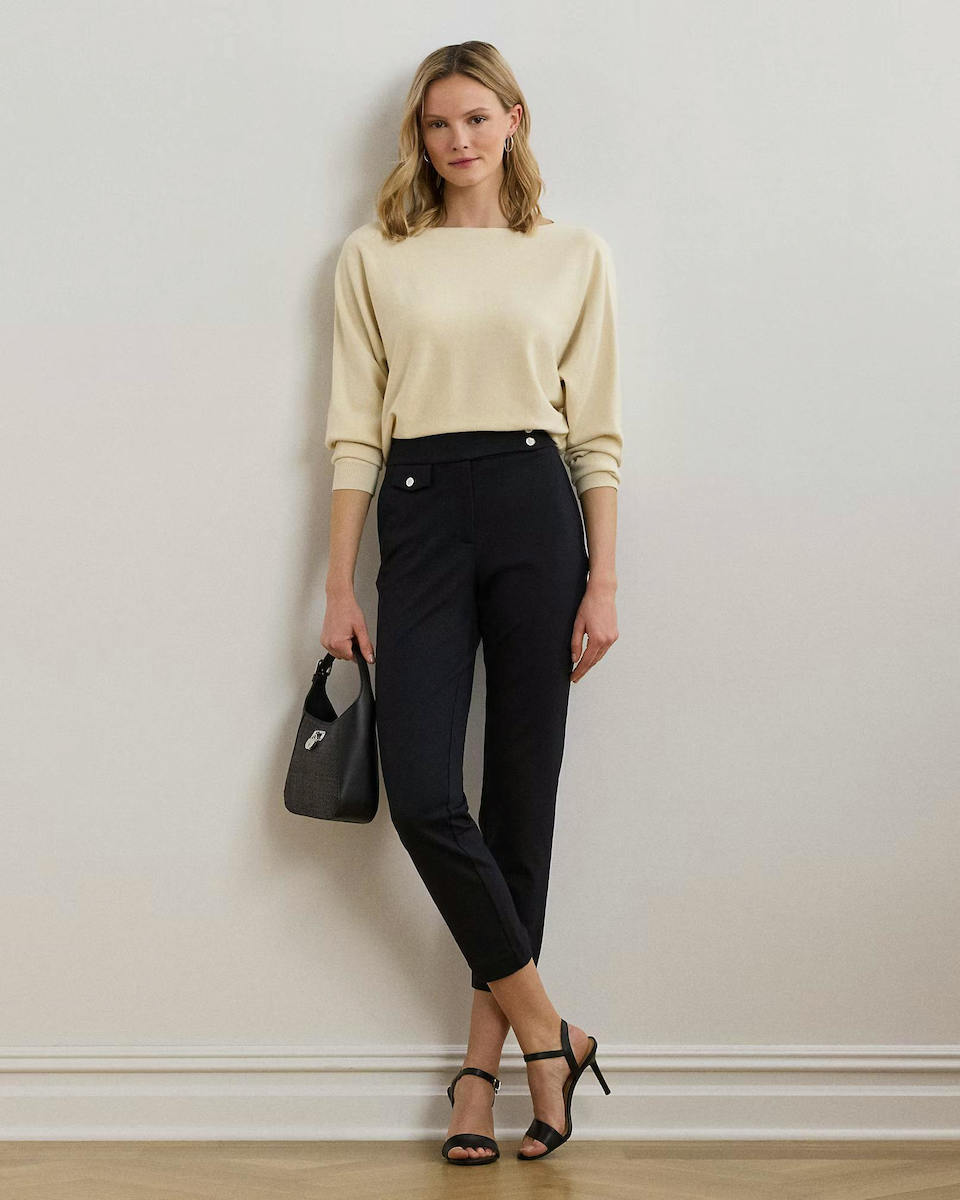 Γυναικείο Ponte Παντελόνι Μαύρο Ralph Lauren 200980023001-Black