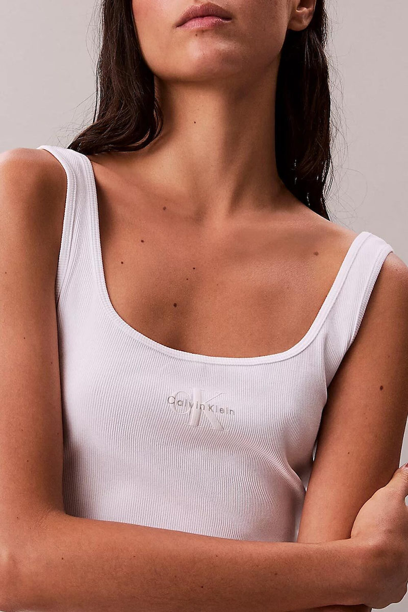 Γυναικείο Tank Top Λευκό Calvin Klein LV047A804G-YAA
