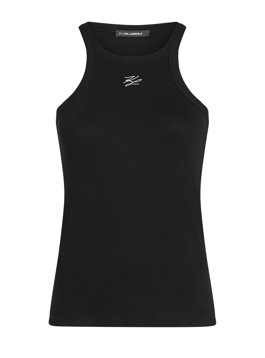 Γυναικείο Tank Top Μαύρο Karl Lagerfeld B2W17003-998 BLACK/WHITE