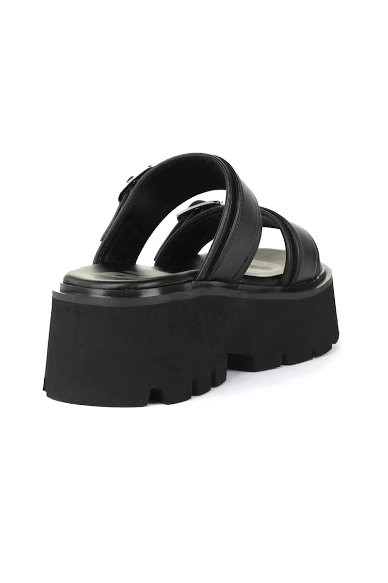 Γυναικείες Brake Two Strap Παντόφλες Μαύρες Buffalo BUF1602362-BLACK