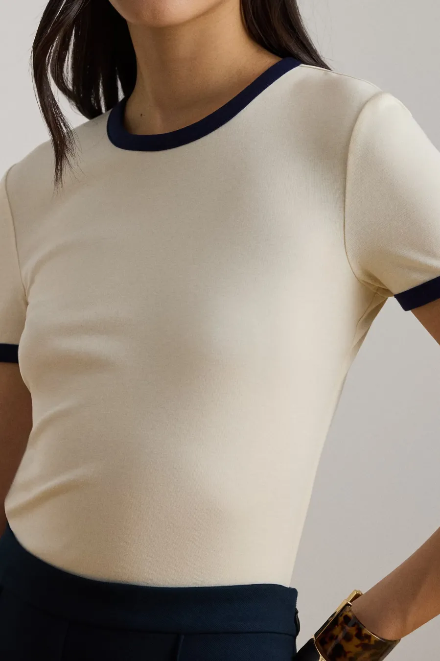 Γυναικείο T-shirt Κρεμ Ralph Lauren 200P09077002-Natural
