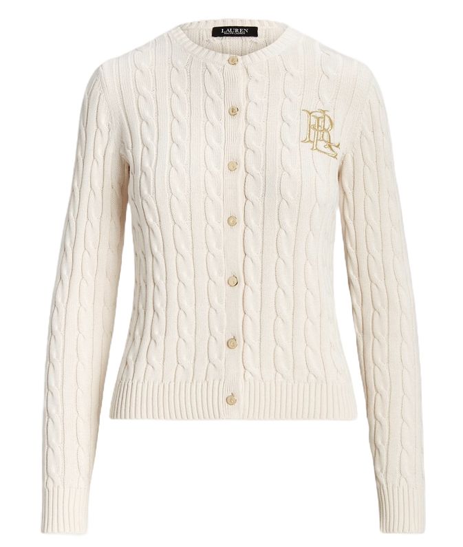 Γυναικεία Ralhan Πλεκτή Ζακέτα Εκρού Ralph Lauren 200932225001-Natural