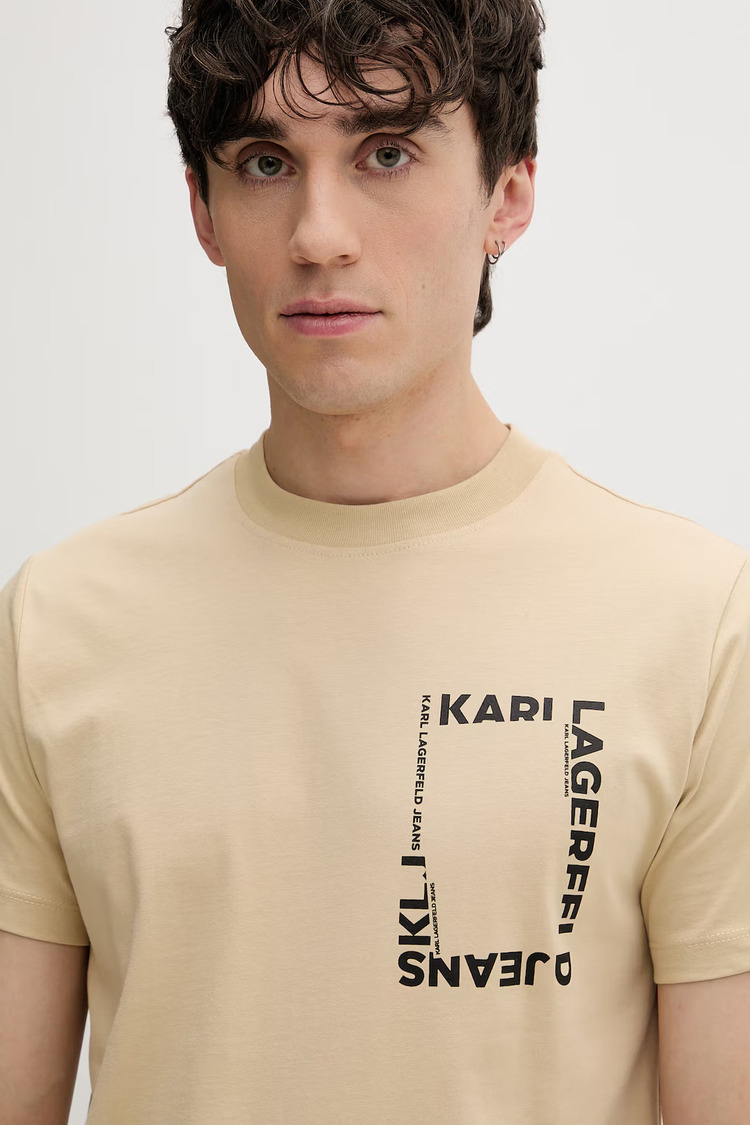 Ανδρικό Slim T-shirt Μπεζ Karl Lagerfeld Jeans B2M17046-2MV PALE KHAKI