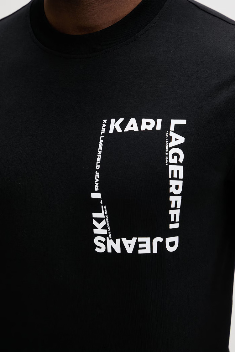 Ανδρικό Slim T-shirt Μαύρο Karl Lagerfeld Jeans B2M17046-999 BLACK