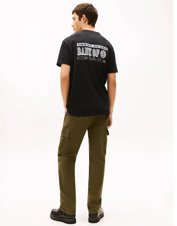 Ανδρικό T-shirt Μαύρο Tommy Jeans DM0DM22329-BDS
