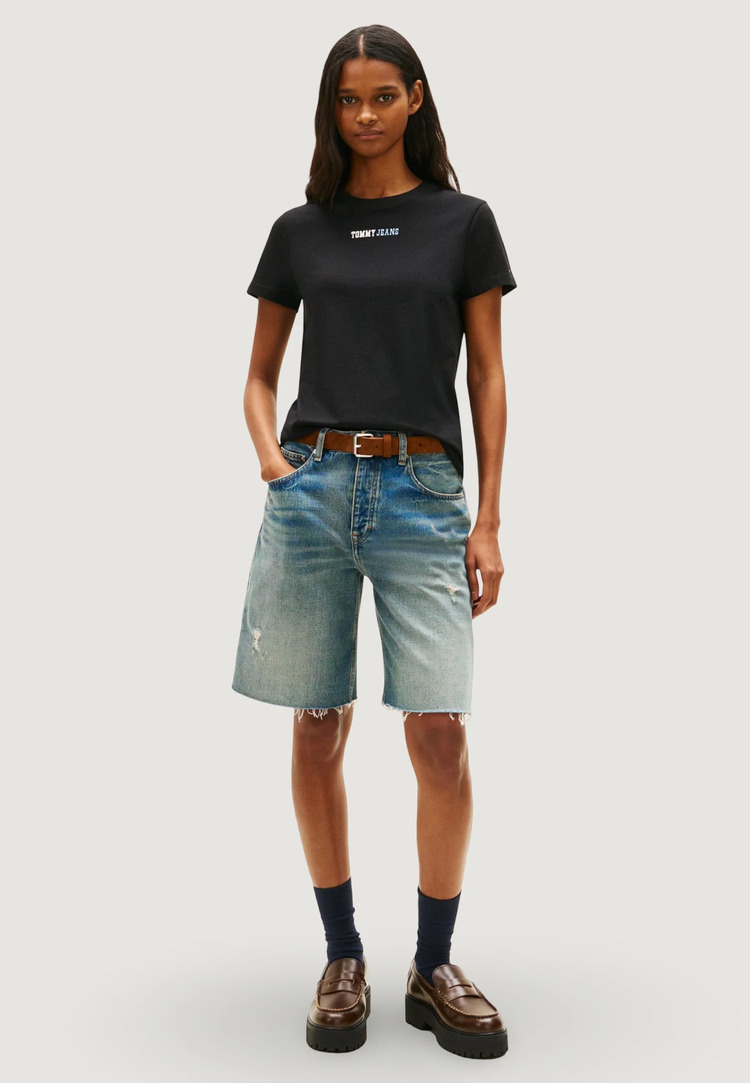 Γυναικείο T-shirt Μαύρο Tommy Jeans DW0DW22277-BDS