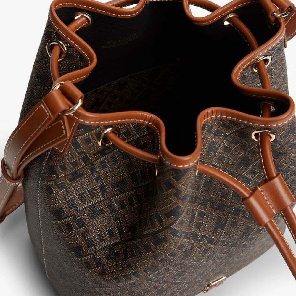 Γυναικεία TH Monoplay Bucket Τσάντα Καφέ Tommy Hilfiger AW0AW18847-0GJ