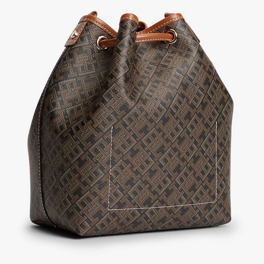 Γυναικεία TH Monoplay Bucket Τσάντα Καφέ Tommy Hilfiger AW0AW18847-0GJ