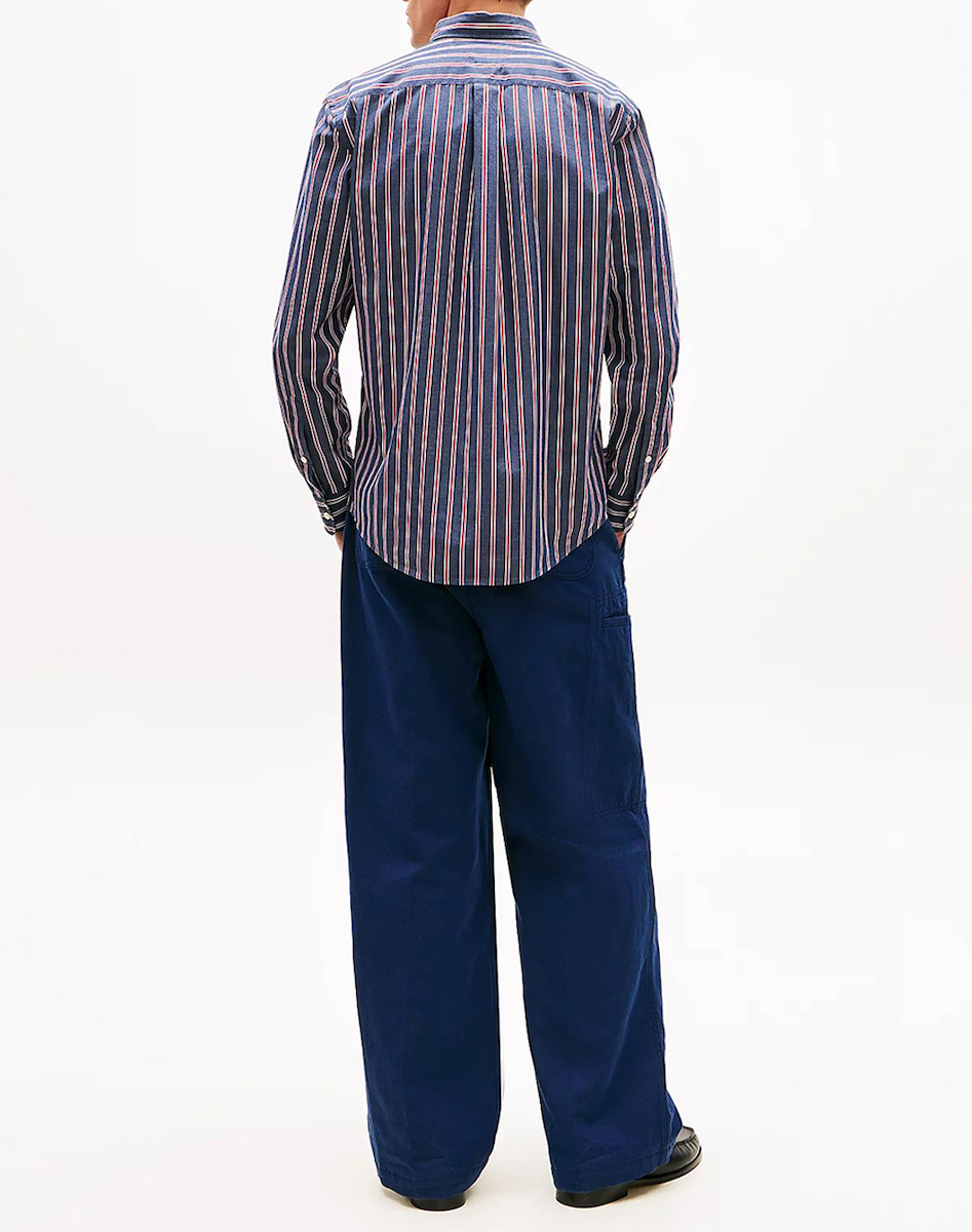 Ανδρικό Ριγέ Πουκάμισο Navy Μπλε Tommy Hilfiger MW0MW42441-0A4