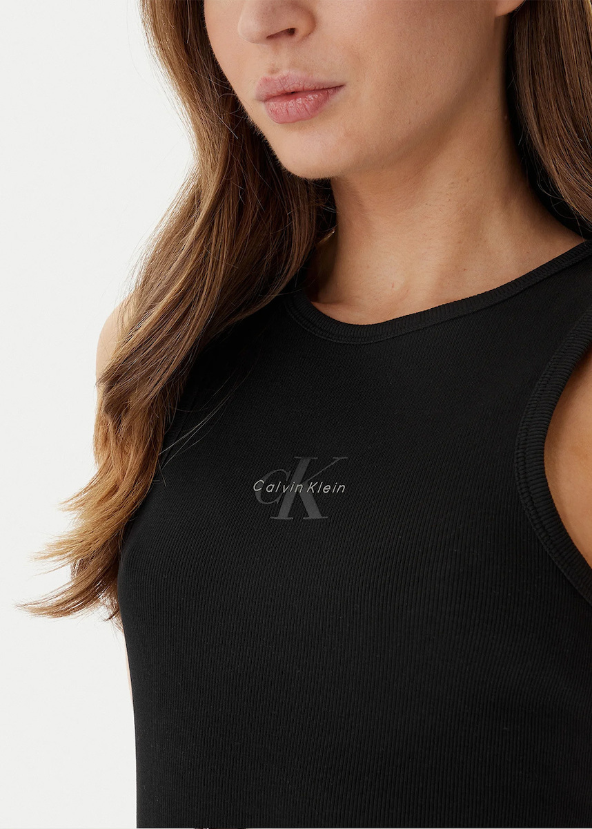 Γυναικείο Αμάνικο Φόρεμα Μαύρο Calvin Klein LV047F242G-UB1