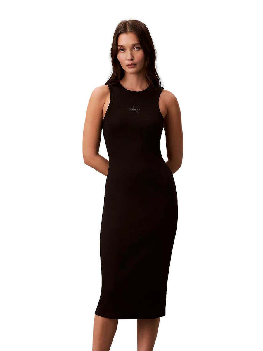 Γυναικείο Αμάνικο Φόρεμα Μαύρο Calvin Klein LV047F242G-UB1