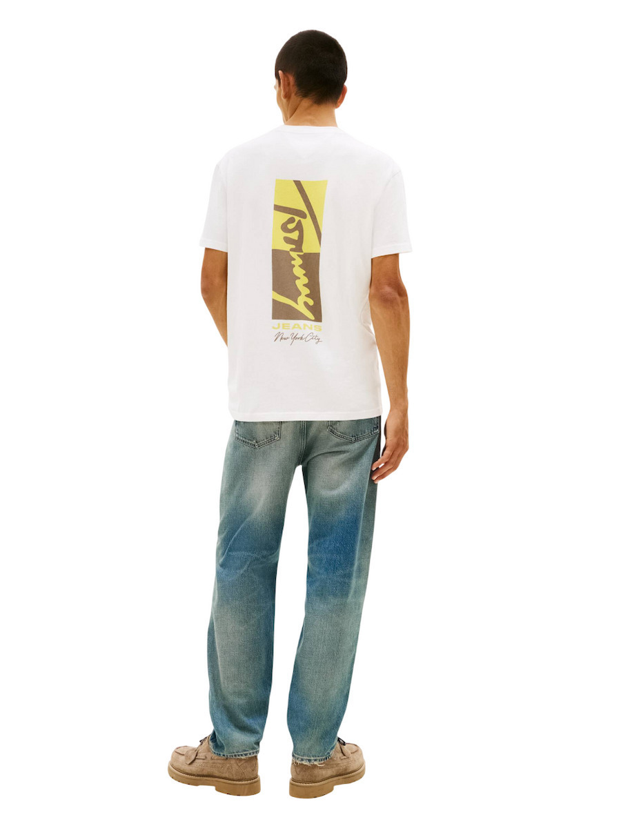 Ανδρικό T-shirt Λευκό Tommy Jeans DM0DM22532-YBL