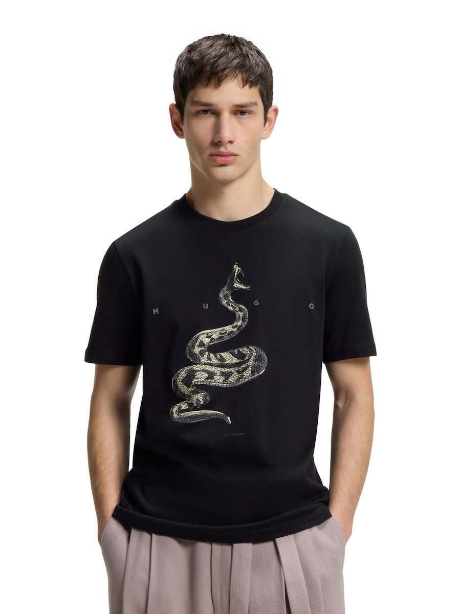 Ανδρικό Discorb T-shirt Μαύρο HUGO 50557672-001