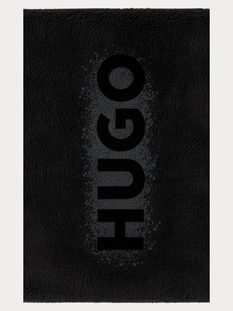 Spray Logo Πετσέτα Θαλάσσης Μαύρη HUGO 50561230-001