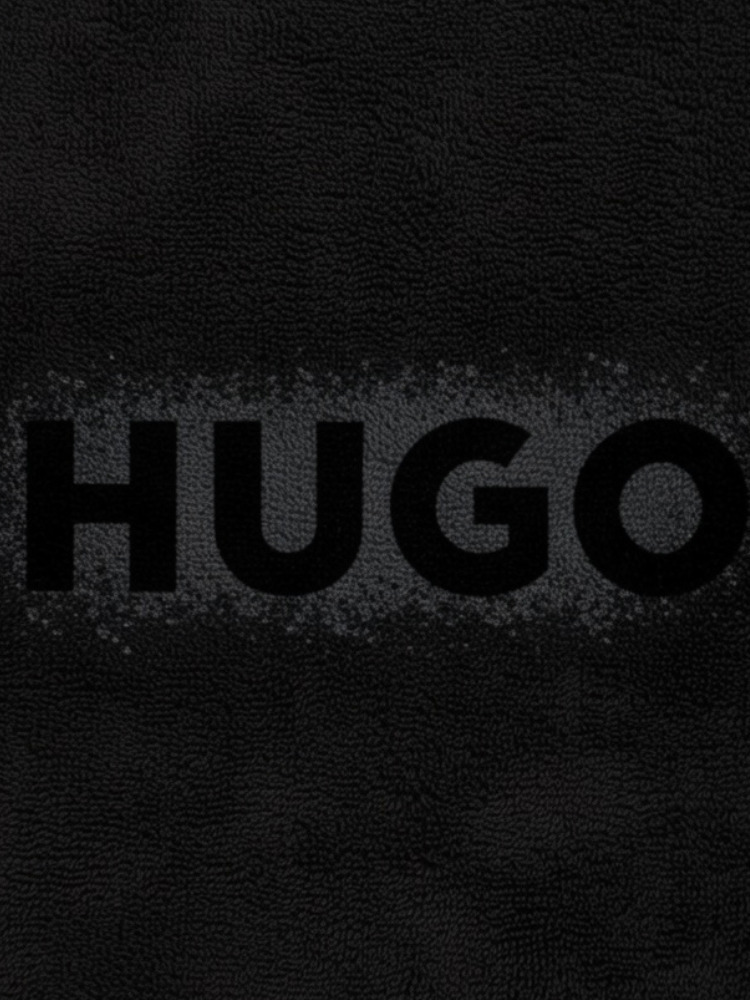 Spray Logo Πετσέτα Θαλάσσης Μαύρη HUGO 50561230-001