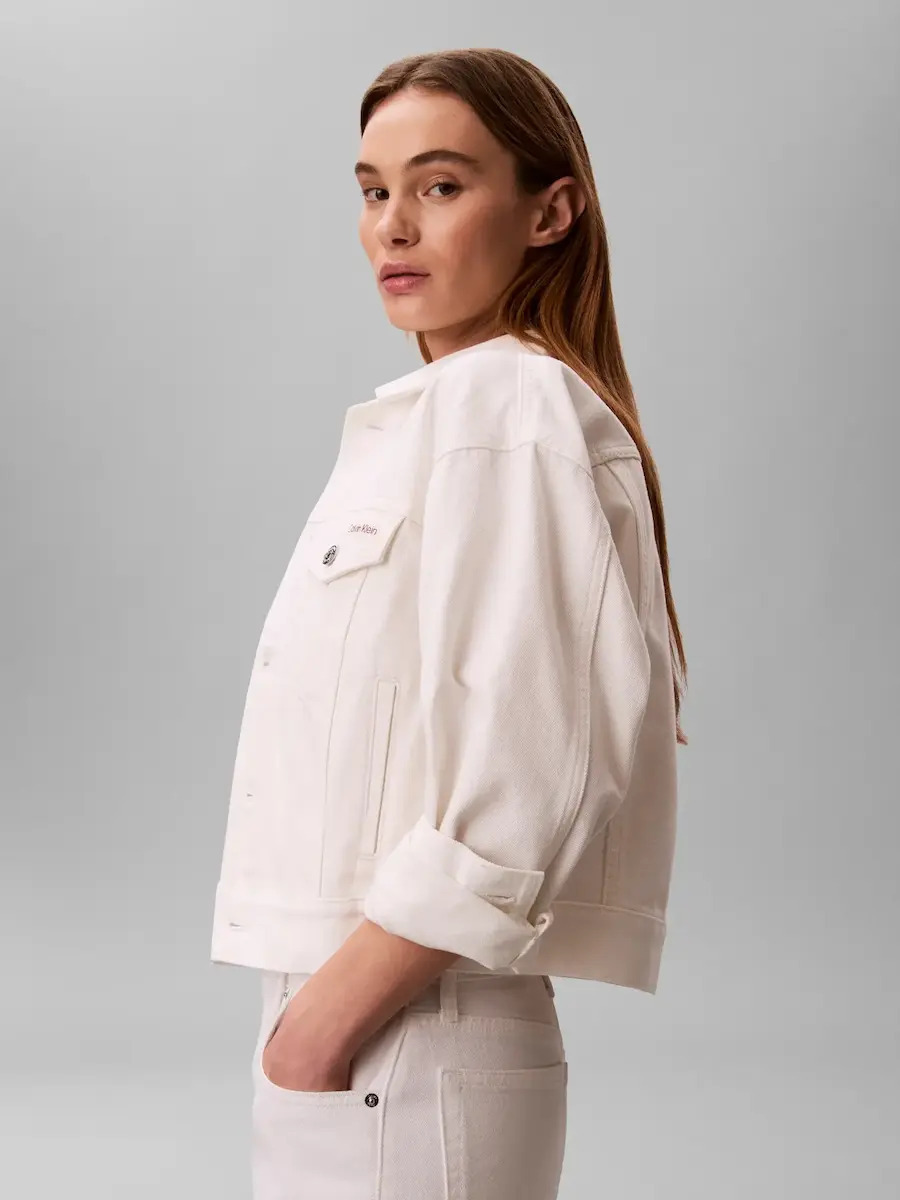 Γυναικείο Τζιν Μπουφάν Λευκό Calvin Klein LV047F776G-ASN