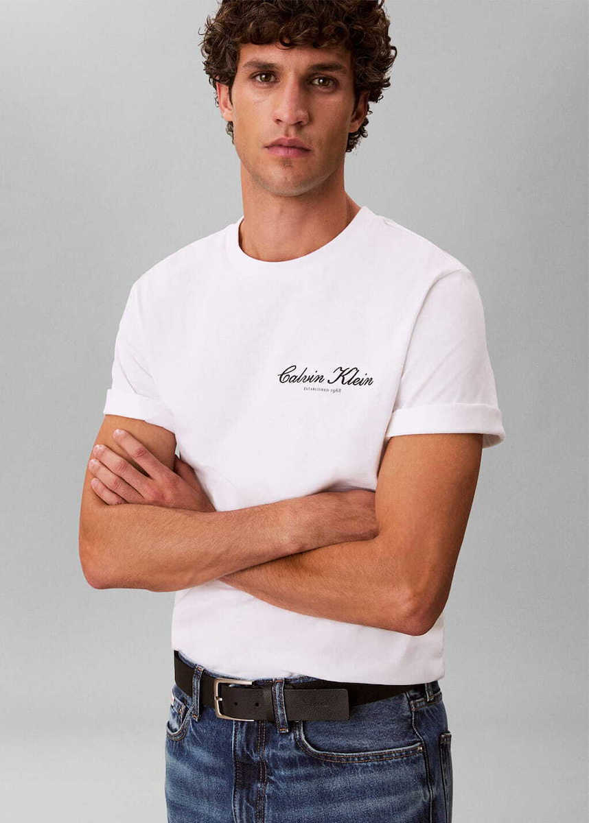 Ανδρικό T-shirt Λευκό Calvin Klein LV04RF822G-YAF