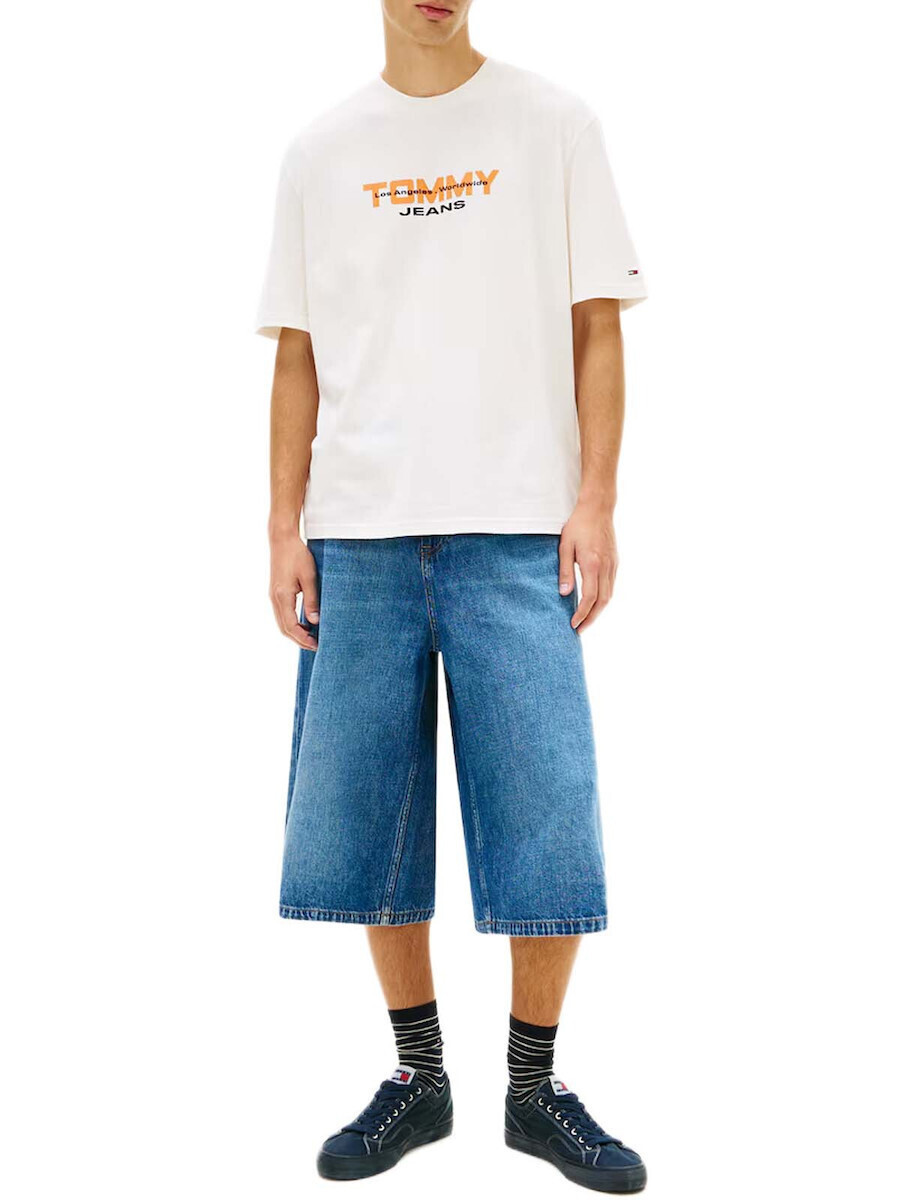 Ανδρικό T-shirt Λευκό Tommy Jeans DM0DM22550-YBL