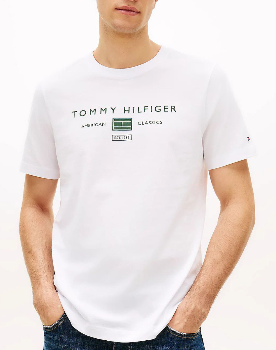 Ανδρικό T-shirt Λευκό Tommy Hilfiger MW0MW42365-YBR