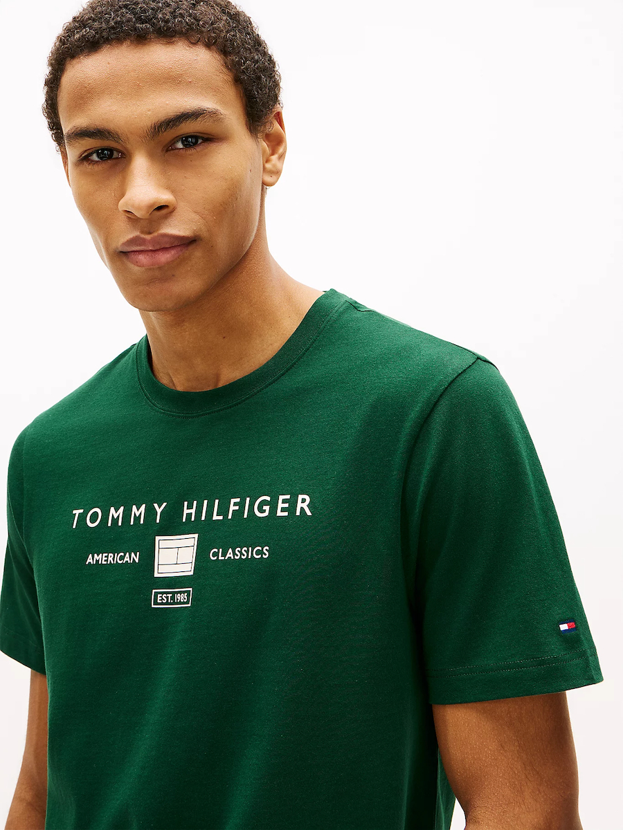 Ανδρικό T-shirt Πράσινο Tommy Hilfiger MW0MW42365-MBN