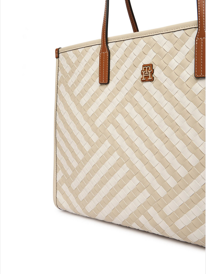 Γυναικεία TH City Tote Τσάντα Μπεζ Tommy Hilfiger AW0AW18394-0F4