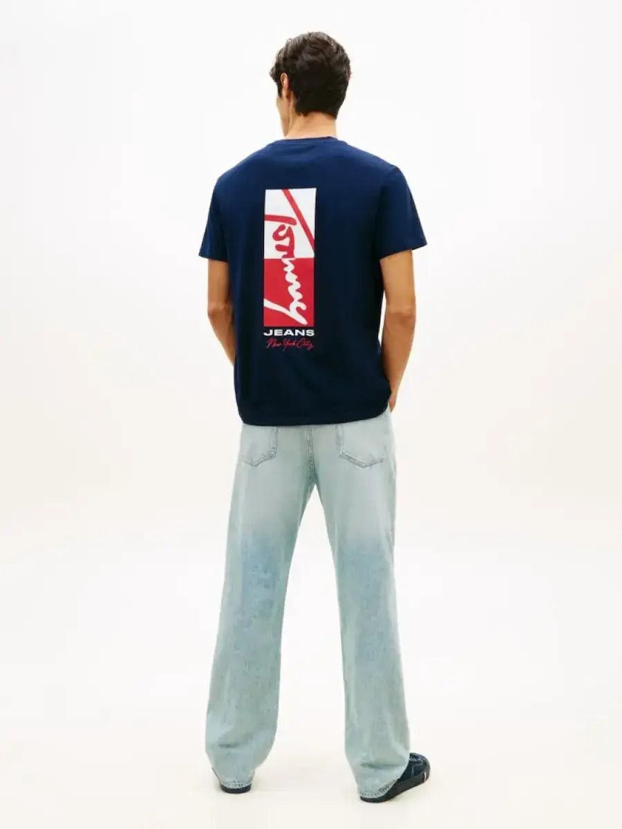 Ανδρικό T-shirt Navy Μπλε Tommy Jeans DM0DM22532-C1G