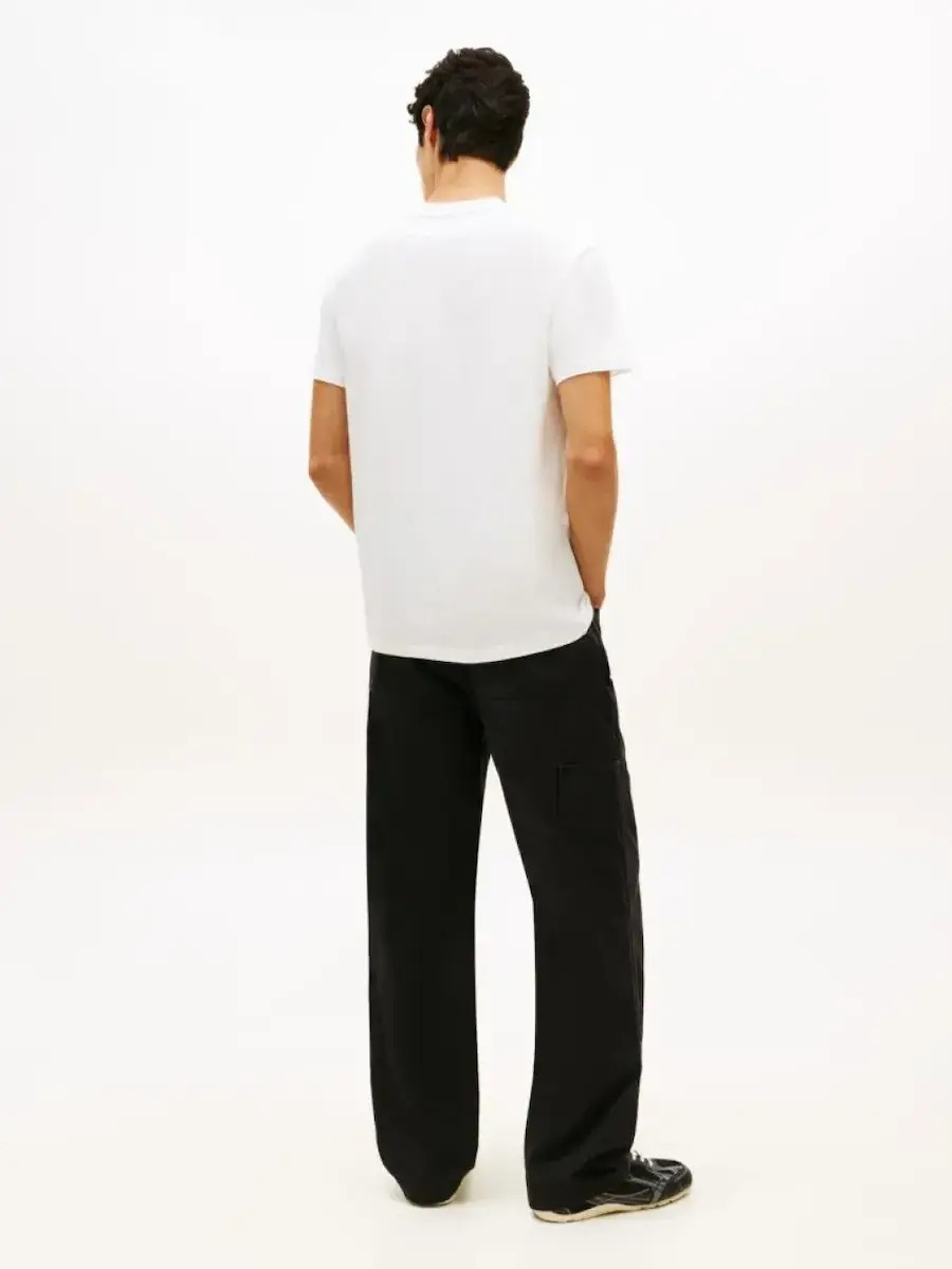 Ανδρικό T-shirt Λευκό Tommy Jeans DM0DM22548-YBL