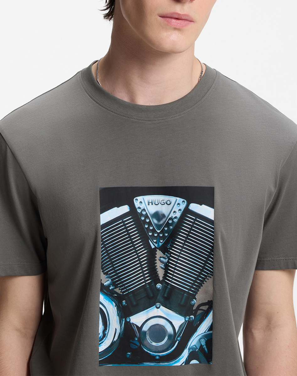 Ανδρικό Dostino T-shirt Γκρι HUGO 50557674-025