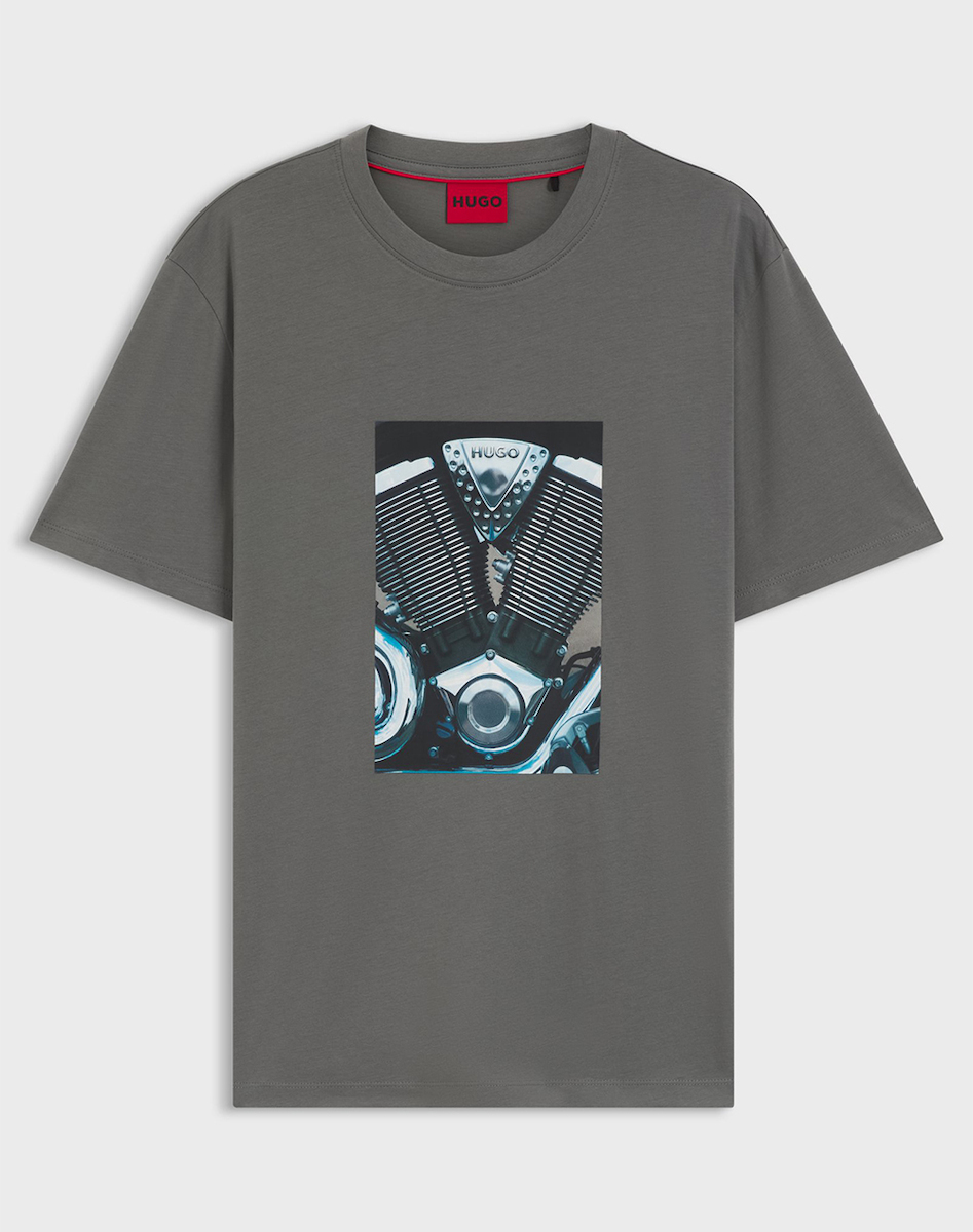 Ανδρικό Dostino T-shirt Γκρι HUGO 50557674-025