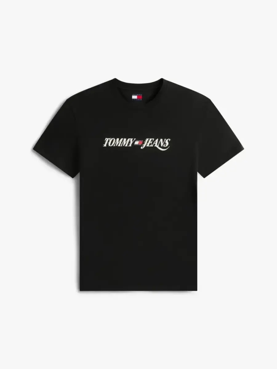 Ανδρικό T-shirt Μαύρο Tommy Jeans DM0DM22548-BDS