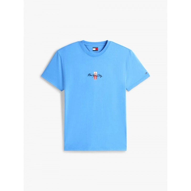 Ανδρικό T-shirt Γαλάζιο Tommy Jeans DM0DM22532-C38
