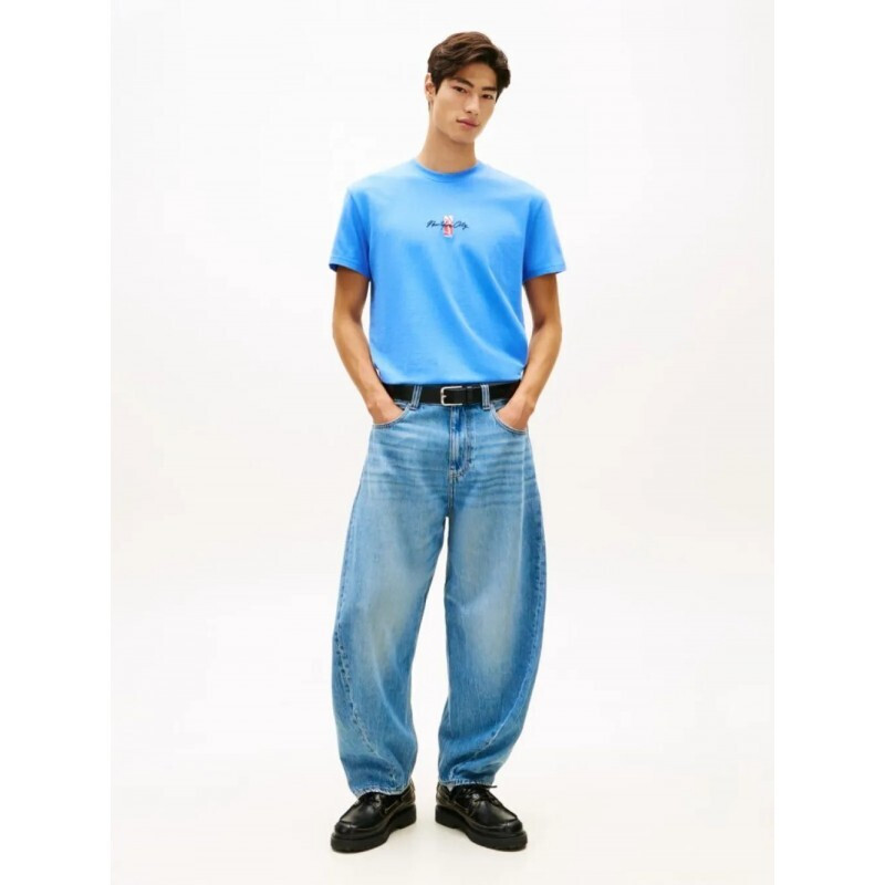 Ανδρικό T-shirt Γαλάζιο Tommy Jeans DM0DM22532-C38
