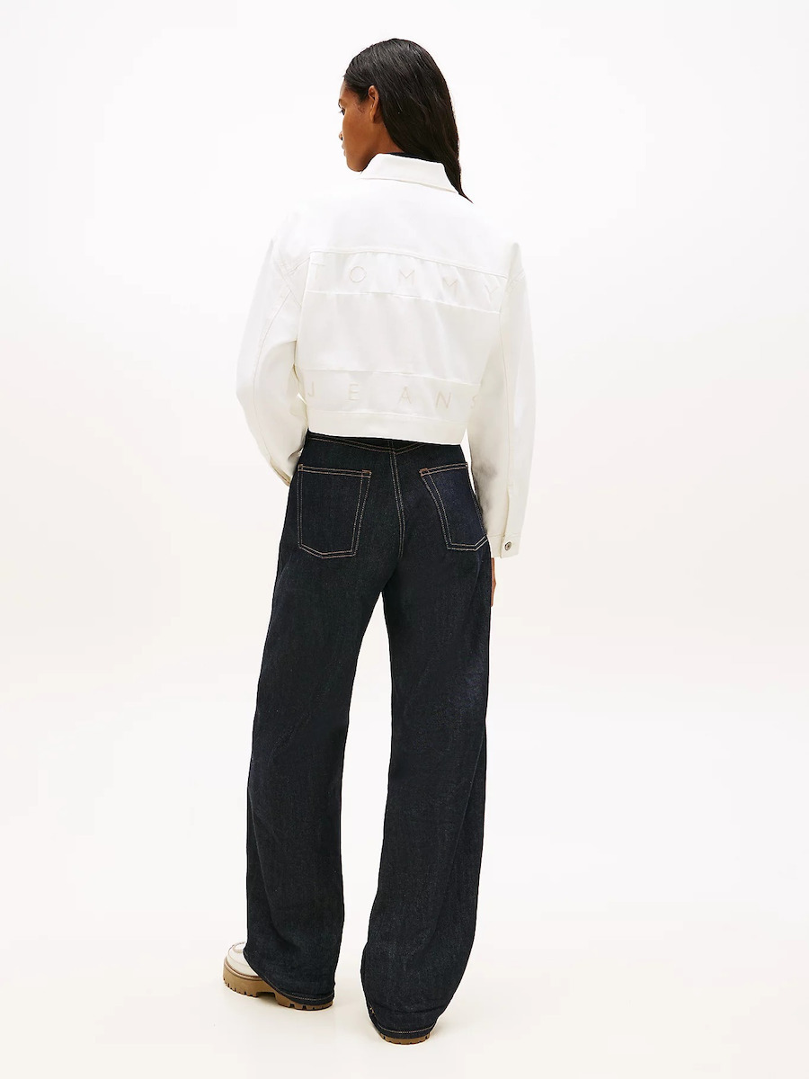 Γυναικείο Oversized Τζιν Μπουφάν Λευκό Tommy Jeans DW0DW21979-1D0