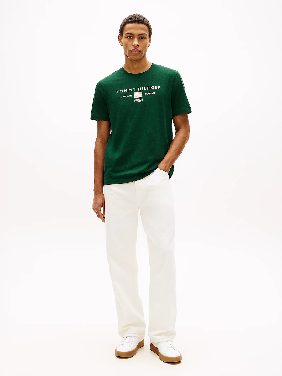 Ανδρικό T-shirt Πράσινο Tommy Hilfiger MW0MW42365-MBN