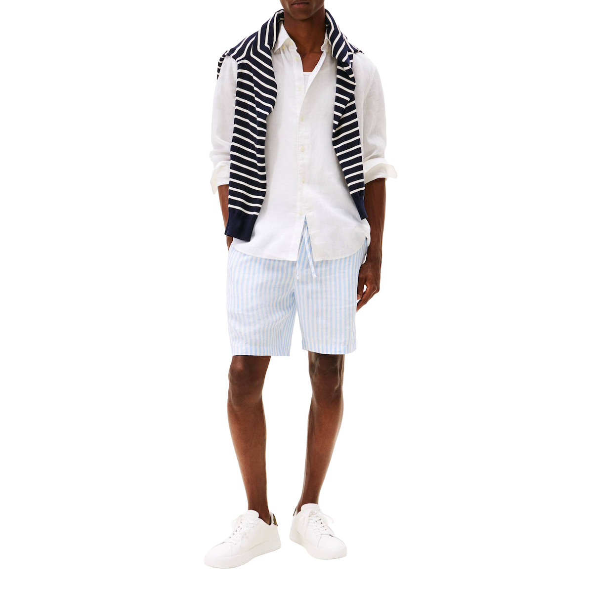Ανδρικό Λινό Πουκάμισο Λευκό Tommy Hilfiger MW0MW41530-YBR