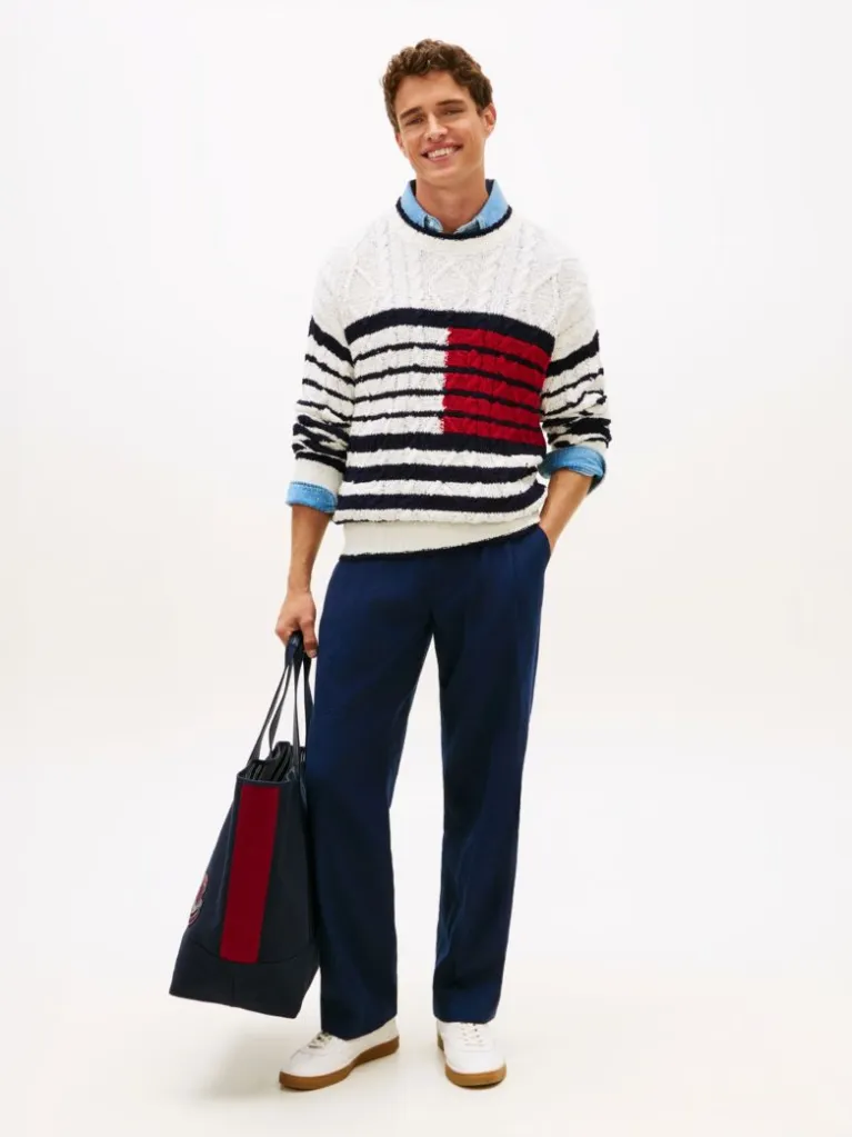 Ανδρικό Πουλόβερ Λευκό Tommy Hilfiger MW0MW42782-0FA