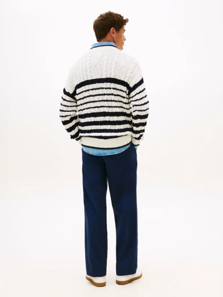Ανδρικό Πουλόβερ Λευκό Tommy Hilfiger MW0MW42782-0FA