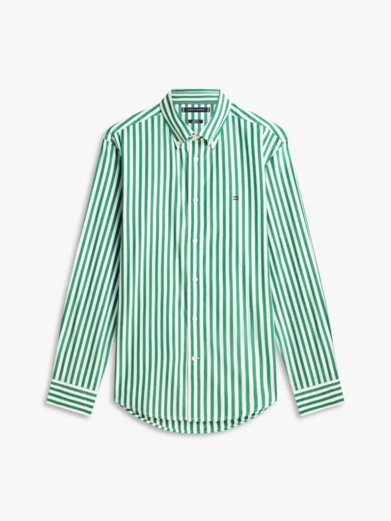 Ανδρικό Ριγέ Πουκάμισο Πράσινο Tommy Hilfiger MW0MW42440-0CD