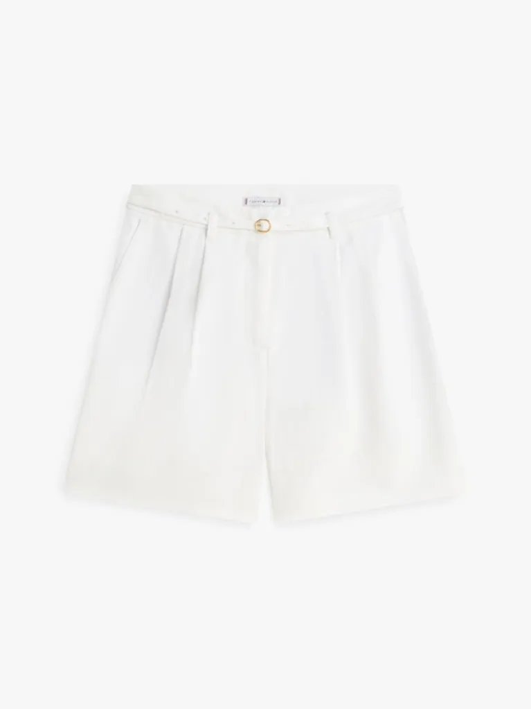 Γυναικεία Βερμούδα Λευκή Tommy Hilfiger WW0WW49040-YCF