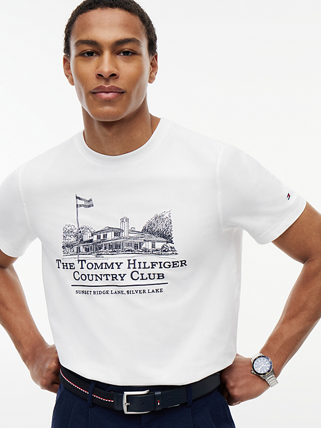 Ανδρικό T-shirt Λευκό Tommy Hilfiger MW0MW42390-YBR