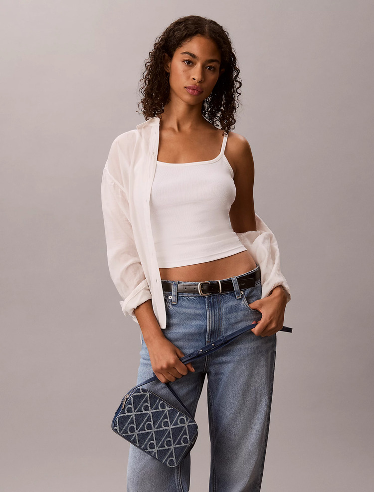 Γυναικεία Denim Τσάντα Μπλε Calvin Klein LV04F3430G-YBN