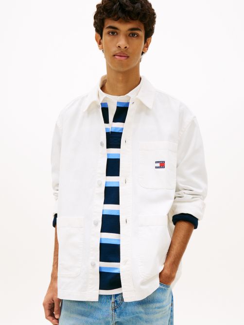 Ανδρικό Overshirt Λευκό Tommy Jeans DM0DM20236-YBH