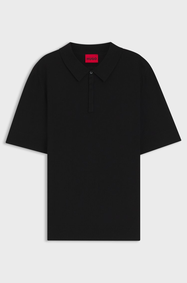 Ανδρικό San Peter Πλεκτό Polo Μαύρο HUGO 50536672-001