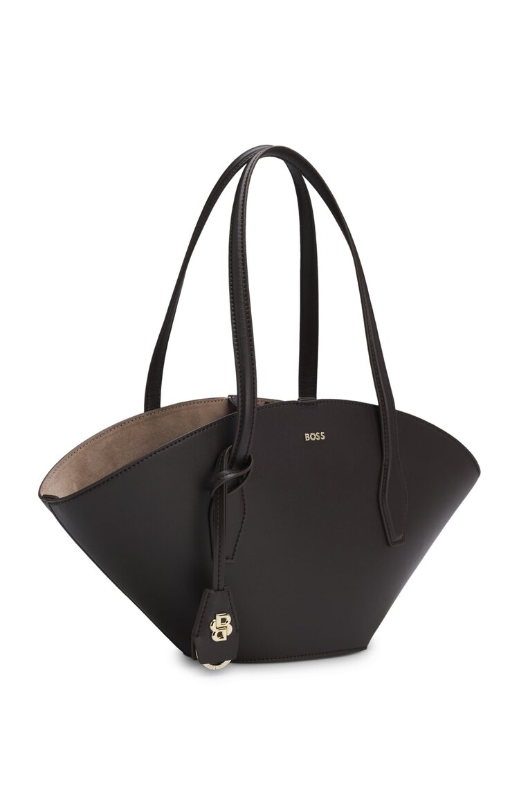 Γυναικεία Δερμάτινη Numah Chapelier Tote Τσάντα Καφέ BOSS 50563842-207
