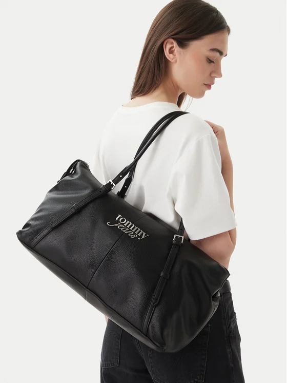 Γυναικεία Tote Τσάντα Μαύρη Tommy Jeans AW0AW18472-BDS