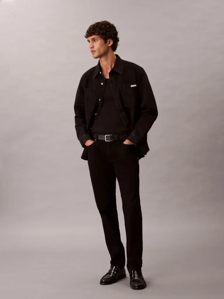 Ανδρικό Slim Taper Τζιν Μαύρο Calvin Klein LV04RF740G-JW4