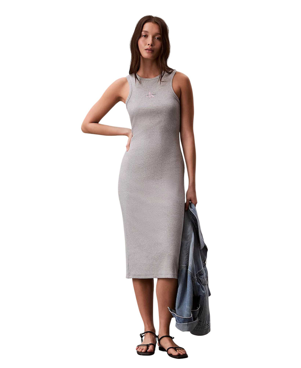 Γυναικείο Αμάνικο Φόρεμα Γκρι Calvin Klein LV047F242G-P79