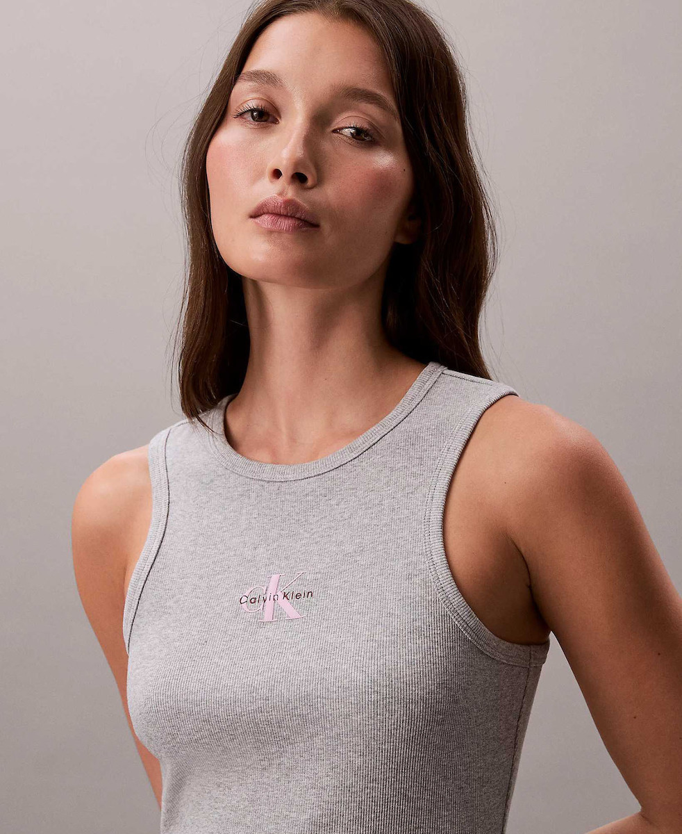 Γυναικείο Αμάνικο Φόρεμα Γκρι Calvin Klein LV047F242G-P79