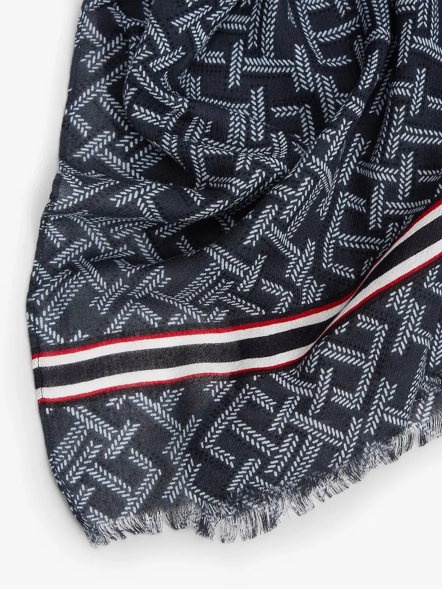 Γυναικείο TH Monogram Φουλάρι Navy Μπλε Tommy Hilfiger AW0AW18605-DW6